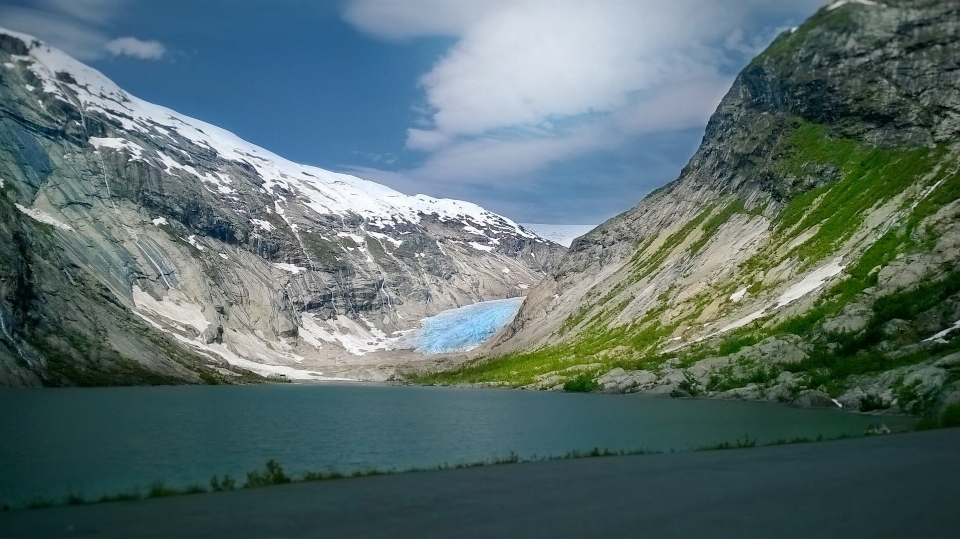 Nature mountain snow lake