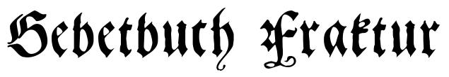 Gebetbuch Fraktur Font