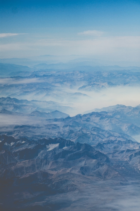 Mer horizon montagne nuage