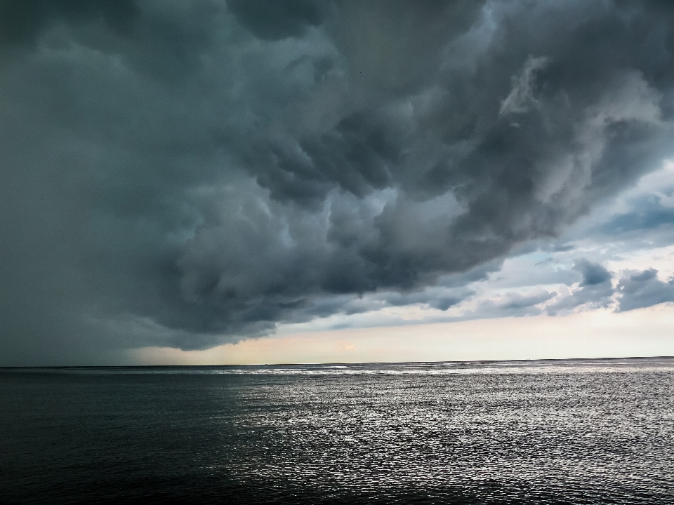 Sea ocean horizon cloud