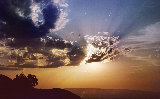 Foto Horizonte montanha nuvem céu