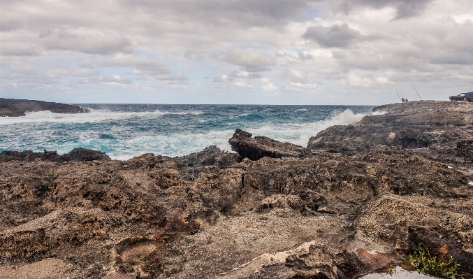 Foto Pantai lanskap laut pesisir