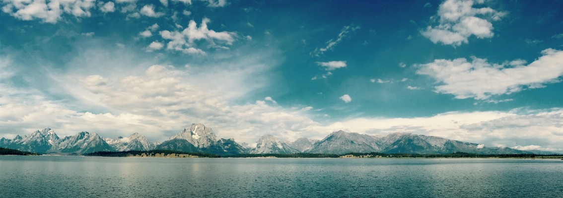 Photo Mer horizon montagne nuage