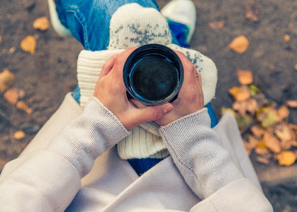 Hand person photography cup