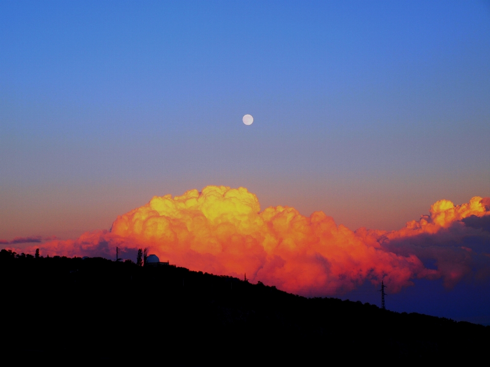 Paisaje horizonte montaña nube