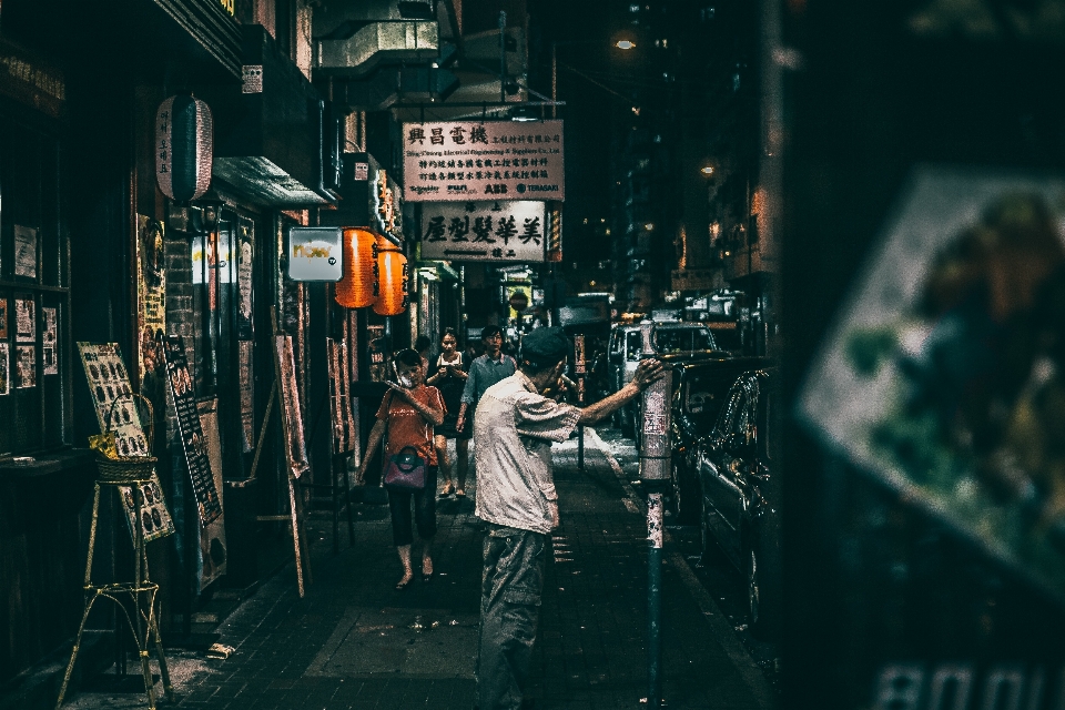 人 街道 夜晚 城市