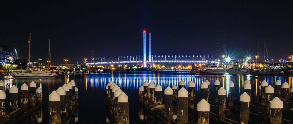 Dock boot brücke horizont