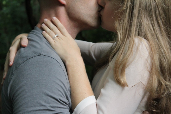 Hand person woman kiss Photo