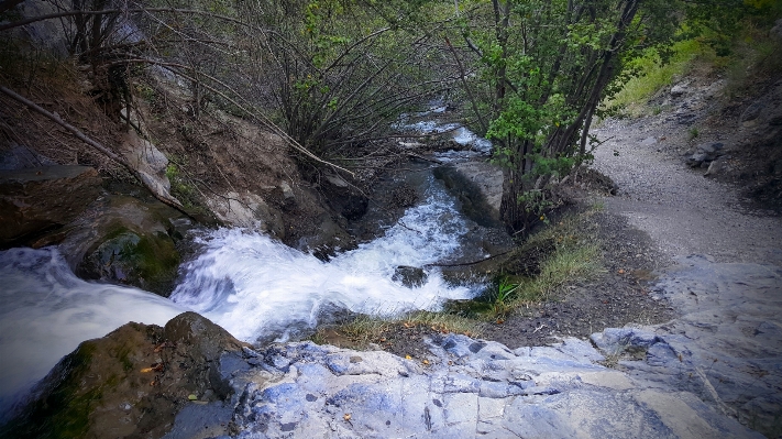 Water nature rock waterfall Photo