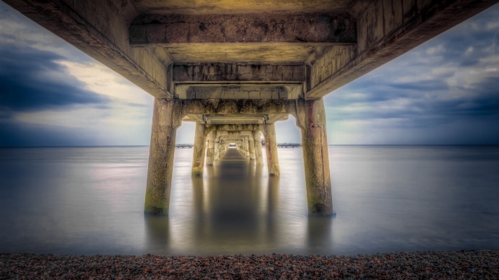 Sea water rock horizon Photo