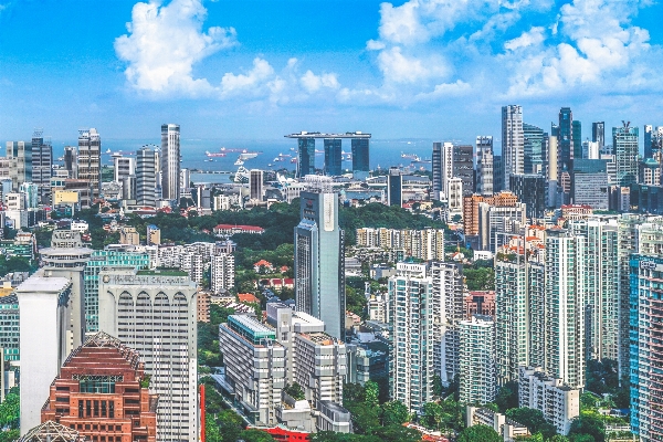 Foto Cakrawala kaki langit bangunan kota