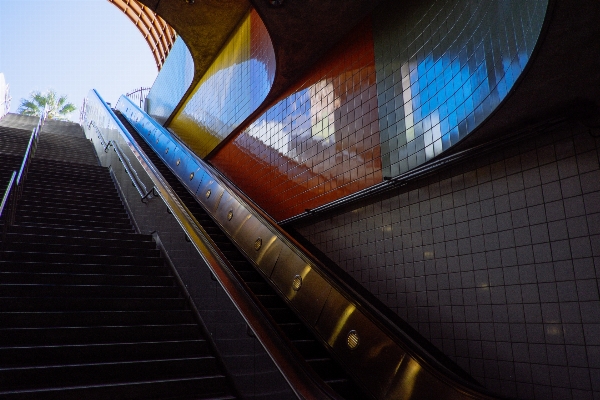 Light architecture night stair Photo