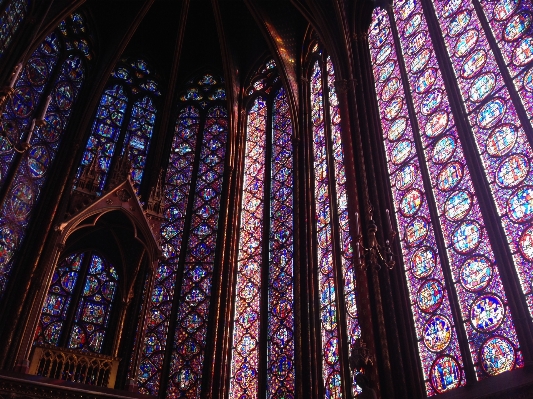 Window glass arch church Photo