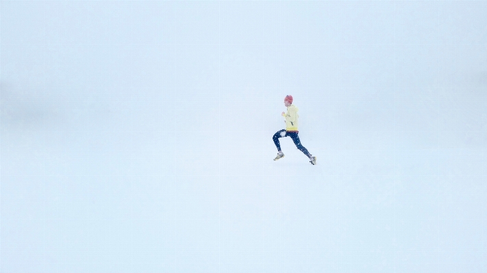 Person snow winter running Photo