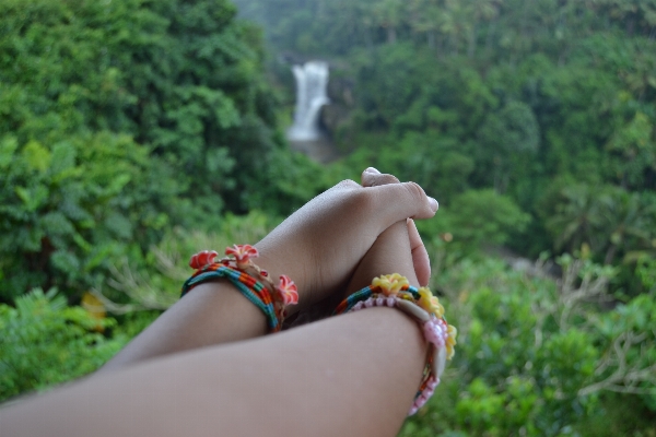 Hand nature grass girl Photo