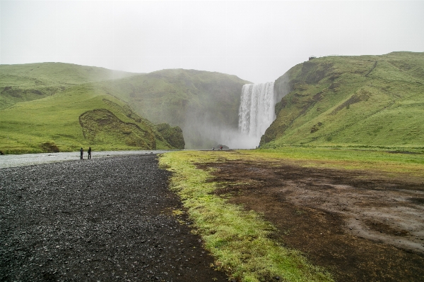 Landscape sea coast waterfall Photo