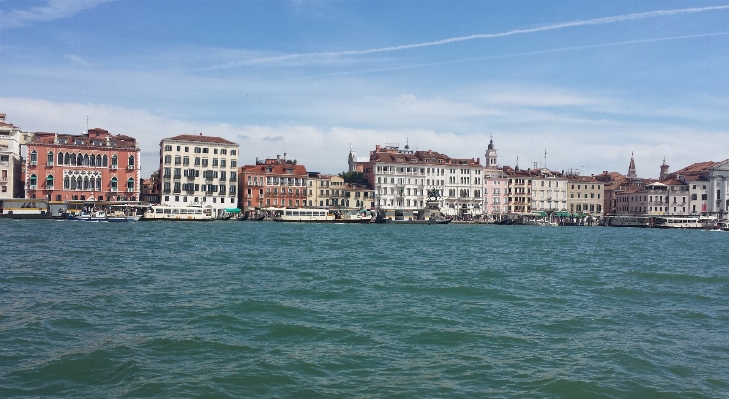 Sea coast boat skyline Photo