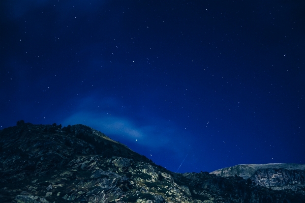 Foto Alam gunung langit malam