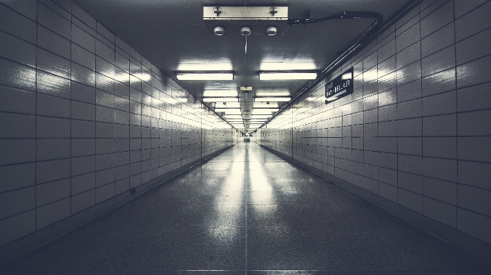 Light white tunnel subway Photo