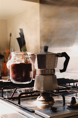 Foto Kopi kayu restoran makanan