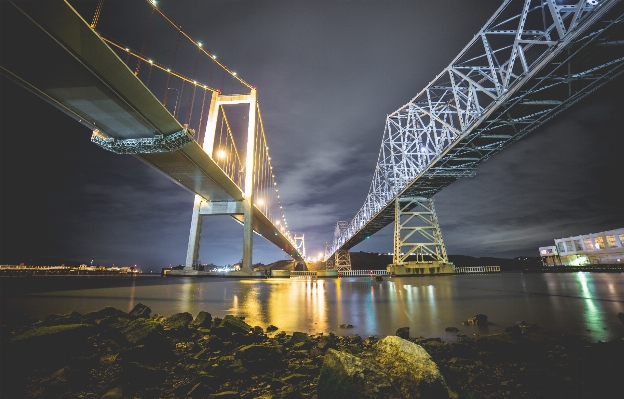 Light structure sunset bridge Photo