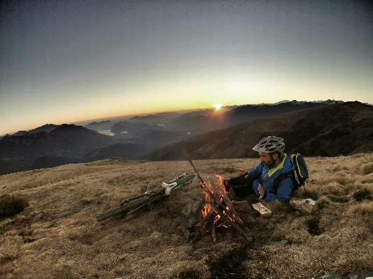 Landscape wilderness person mountain Photo