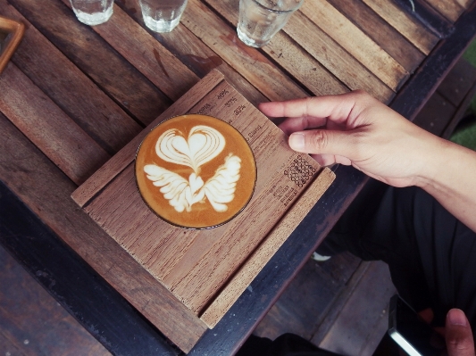 Hand table cafe coffee Photo