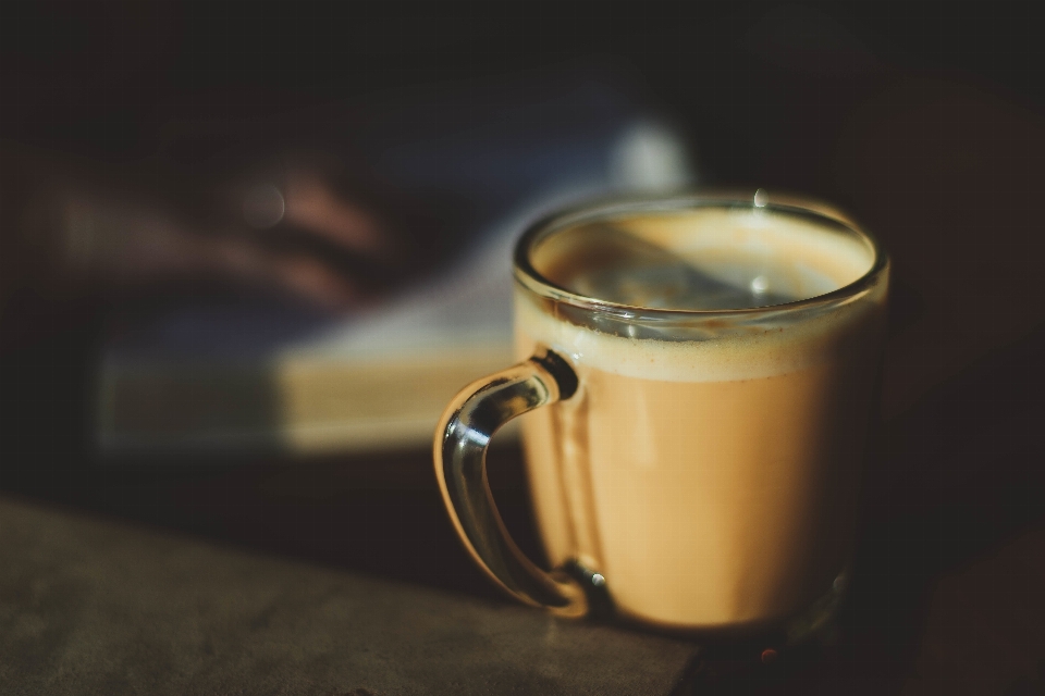 Caffè mattina bicchiere tazza