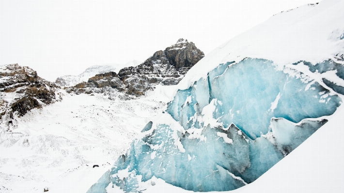 Rock mountain snow winter Photo