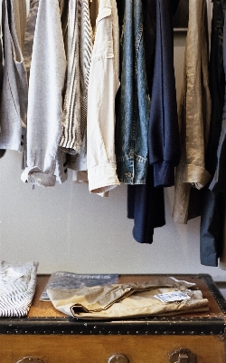 Jeans furniture room shirt Photo