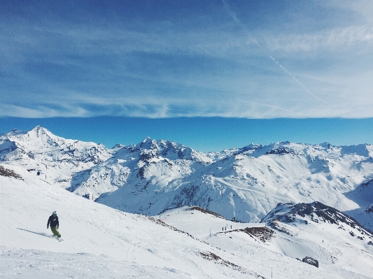 Person mountain snow winter Photo