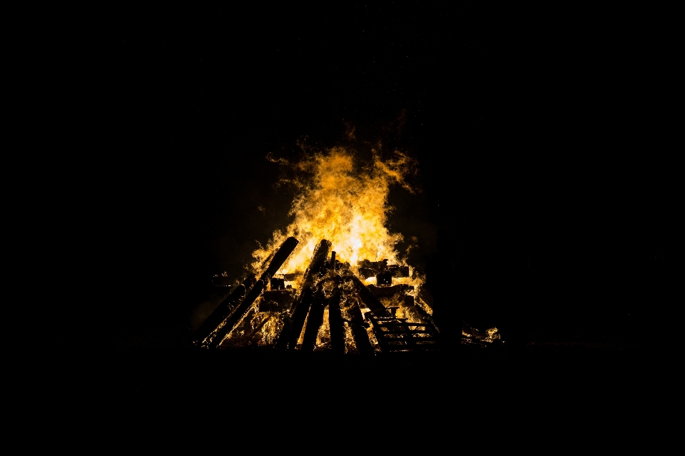 夜 線香花火 火炎 火