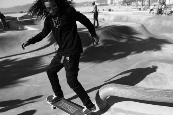 Black and white skateboard skate skateboarding Photo