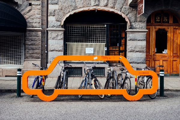 Road bicycle bike parking Photo