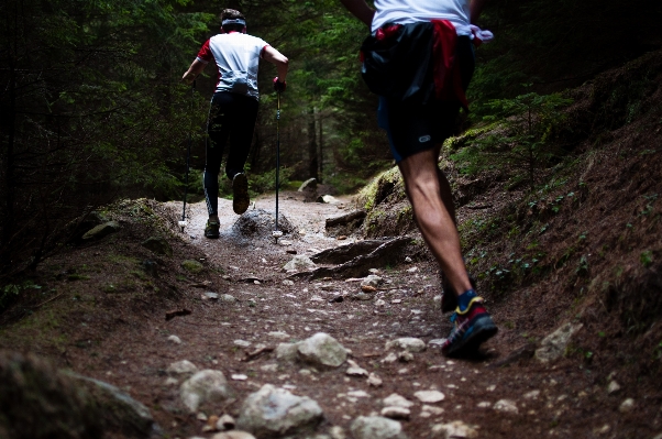 Man rock walking hiking Photo