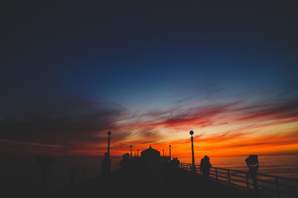 Horizon silhouette cloud people Photo