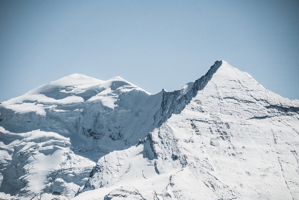 山 雪 冬天 顶峰