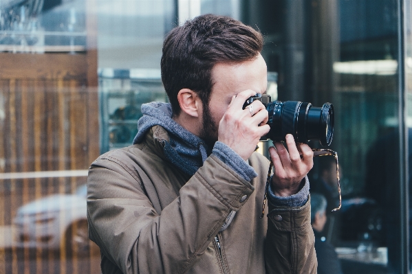 Hand man person camera Photo