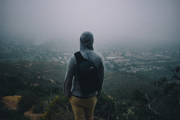 Man nature horizon walking Photo