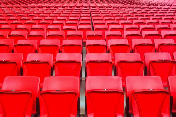 Structure auditorium chair red Photo