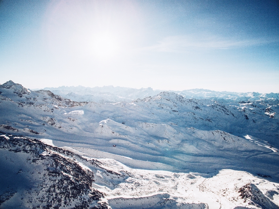 Paisagem montanha neve frio