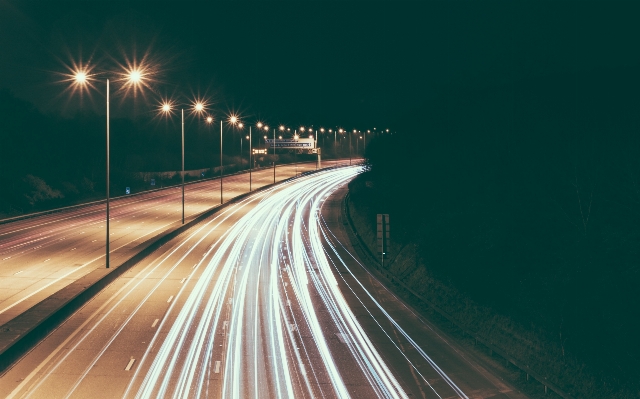 Horizon light road night Photo