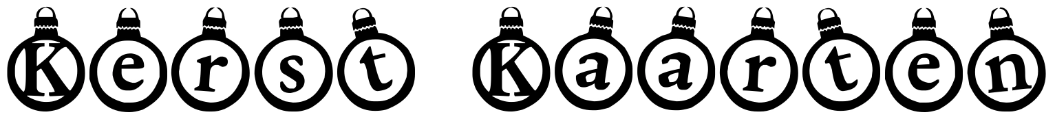 Kerst Kaarten Font