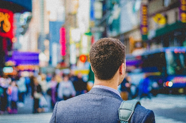 Man person road traffic Photo