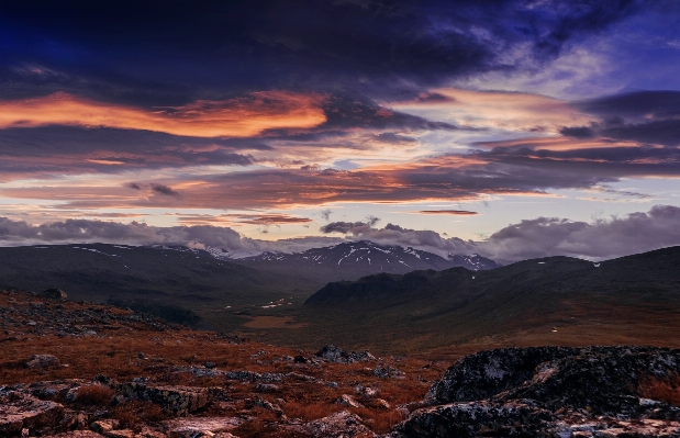 Landschaft horizont berg wolke Foto