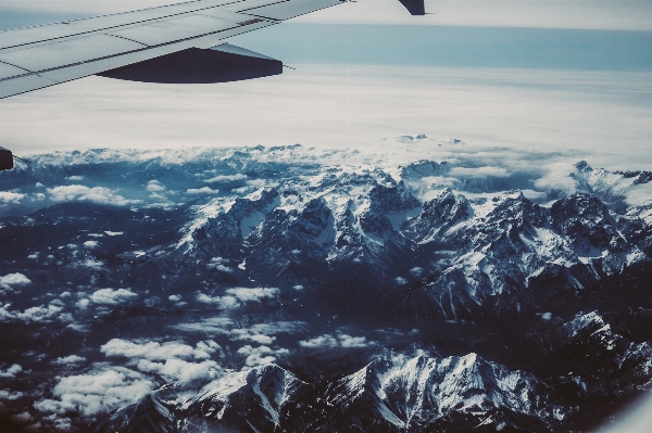 Photo Montagne neige aile nuage