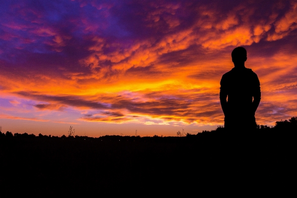 Sea horizon silhouette cloud Photo