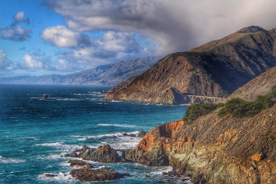 Beach landscape sea coast