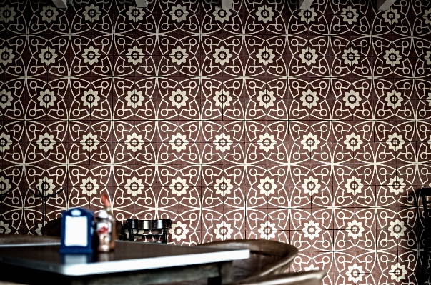 Cafe interior wall pattern Photo