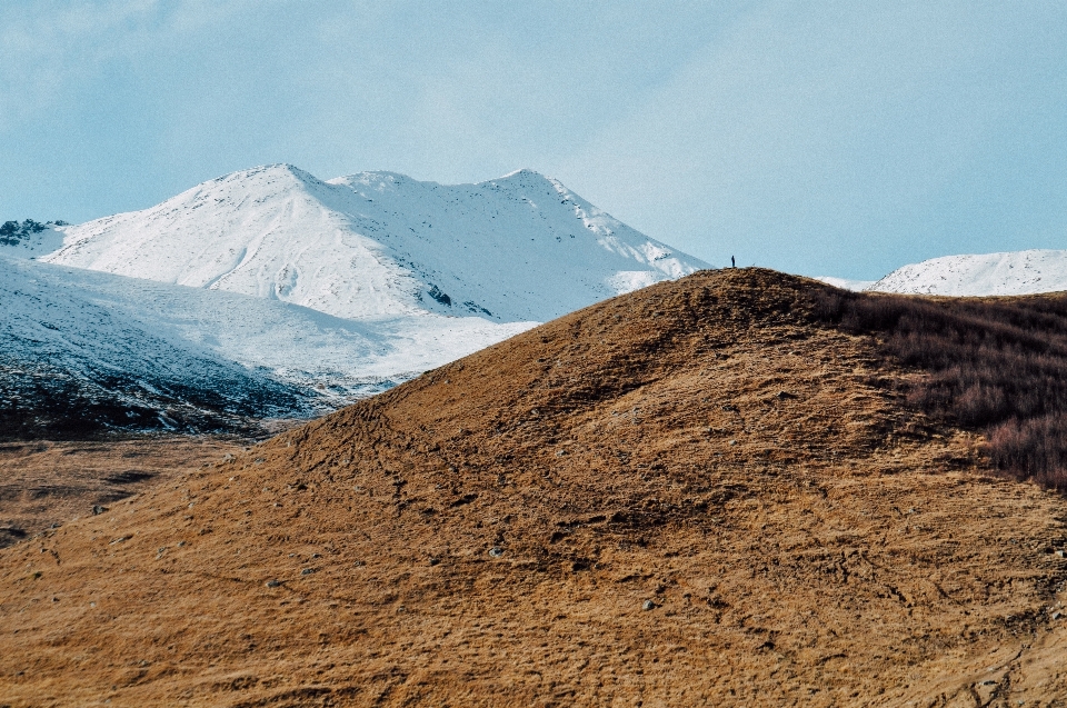 Paysage mer montagne neige